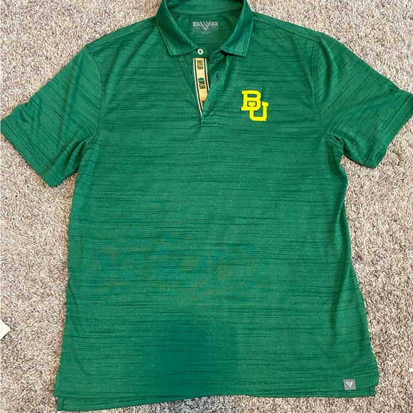 levelwear Other - Baylor University Bears Dri-Fit Green Polo BU Logo Size Medium.